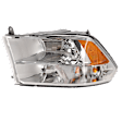 2012 Ram 1500 - Driver Side Halogen Headlight, With bulb(s), For Models With Quad Lights, OE Replacement