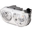 Passenger Side Headlight, with Bulb, Halogen, Clear Lens, CAPA Certified