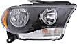 Passenger Side Headlight, with Bulb, Halogen, Black Interior, CAPA Certified