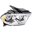 Passenger Side Headlight, with Bulb, Halogen, Clear Lens, Chrome Interior