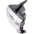 Passenger Side Headlight, with Bulb, Halogen, Clear Lens, Chrome Interior