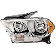 Driver Side Headlight, with Bulb, Halogen, Clear Lens, Chrome Interior