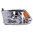Driver Side Headlight, with Bulb, Halogen, Clear Lens, Chrome Interior, Reflector Type