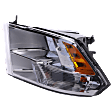 Driver Side Headlight, with Bulb, Halogen, Clear Lens, Chrome Interior, Reflector Type