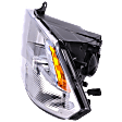 Driver Side Headlight, with Bulb, Halogen, Clear Lens, Chrome Interior, Reflector Type