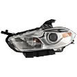 2013-2016 Dodge Dart - Driver Side Headlight, with Bulb(s), Halogen, Chrome Interior