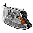 Driver Side Headlight, with Bulb, Halogen, Projector, with LED Turn/Running Light, Chrome Interior