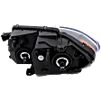 Passenger Side Headlight, with Bulb, Halogen, Clear Lens, Black Interior