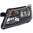 Driver Side Headlight, with Bulb, Halogen, Clear Lens, Black Interior