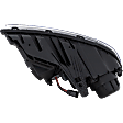 Passenger Side Headlight, with Bulb, Halogen, Clear Lens, Black Interior, without LED Daytime Running Light