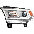 Driver Side Headlight, with Bulb, Halogen, Clear Lens, Chrome Interior, SXT Model, with LED Daytime Running Light