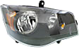 Passenger Side Headlight, with Bulb, Halogen, Clear Lens, Black Interior, 6 Cyl., 3.6L Engine, CAPA Certified