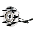 Front, Driver or Passenger Side Wheel Hub, With Bearing, With Sensor, 8 x 6.5 in. Bolt Pattern