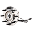 Front, Driver or Passenger Side Wheel Hub, With Bearing, With Sensor, 8 x 6.5 in. Bolt Pattern