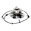 Front, Passenger Side Wheel Hub, With Bearing, With Sensor, 8 x 6.5 in. Bolt Pattern, 4WD, Base Model