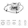 Front, Passenger Side Wheel Hub, With Bearing, With Sensor, 8 x 6.5 in. Bolt Pattern, 4WD, Base Model