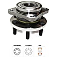 Wheel Hub, With Bearing, 6 x 4.5 in. Bolt Pattern