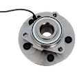 Front, Driver or Passenger Side Wheel Hub, With Bearing, With Sensor, 5 x 5.5 in. Bolt Pattern