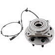 Front, Driver or Passenger Side Wheel Hub, With Bearing, With Sensor, 8 x 6.5 in. Bolt Pattern, 4WD