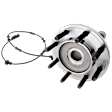 Front, Driver or Passenger Side Wheel Hub, With Bearing, With Sensor, 8 x 6.5 in. Bolt Pattern, 4WD