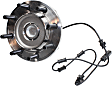 Front, Driver or Passenger Side Wheel Hub, With Bearing, With Sensor, 8 x 6.5 in. Bolt Pattern, RWD
