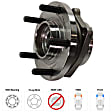 Front, Driver or Passenger Side Wheel Hub, With Bearing, 5 x 4.5 in. Bolt Pattern