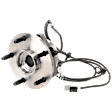 Front, Passenger Side Wheel Hub, With Bearing, With Sensor, 5 x 5.5 in. Bolt Pattern, 4WD