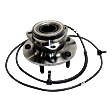 Front, Driver Side Wheel Hub, With Bearing, With Sensor, 5 x 5.5 in. Bolt Pattern, 4WD