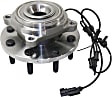 Front, Driver or Passenger Side Wheel Hub, With Bearing, With Sensor, 8 x 6.5 in. Bolt Pattern