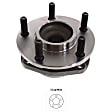Rear, Driver or Passenger Side Wheel Hub, With Bearing, 5 x 4.5 in. Bolt Pattern