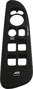 Front, Driver Side Window Switch Bezel, Gray