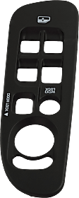 Front, Driver Side Window Switch Bezel, Gray