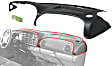 Dash Cover, Black, Molded; Overlay Over Factory Dash