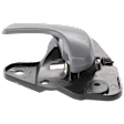 Front, Driver Side Gray Interior Door Handle, Without Door Lock Hole