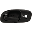 Front, Driver Side Black Interior Door Handle