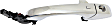 2011-2022 Dodge Durango - Front, Driver Side Exterior Door Handle, Chrome, With Key Hole, With Keyless System