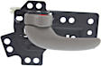 Front or Rear, Driver Side Interior Door Handle, Gray, Without Door Lock Hole