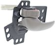 Front or Rear, Driver Side Interior Door Handle, Gray, Without Door Lock Hole