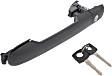 2003-2006 Dodge Sprinter 2500 - Front, Driver or Passenger Side, or Rear, Passenger Side - Back Door Exterior Door Handle, Textured Black, With Key Hole, Base Model, 5 Cyl., 2.7L Engine