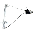 Front, Passenger Side Window Regulator, Power, With Motor