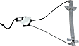 Front, Driver Side Window Regulator, Power, With Motor