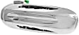 Rear, Passenger Side Exterior Door Handle, Chrome, Without Key Hole, With Slash Design Lever