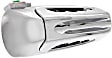 Rear, Passenger Side Exterior Door Handle, Chrome, Without Key Hole, With Slash Design Lever