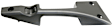 Rear, Driver Side Interior Door Handle, Textured Black, Without Door Lock Hole; Metal and Plastic