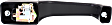 Rear, Passenger Side Exterior Door Handle, Black, Without Key Hole