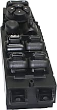 Front, Driver Side Window Switch, Black, 8-Button