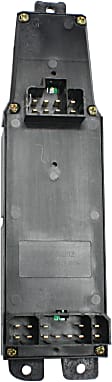Front, Driver Side Window Switch, Black, 8-Button