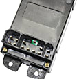 Front, Driver Side Window Switch, Black, 8-Button