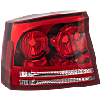 Driver Side Tail Light, without Bulb, Halogen, Clear and Red Lens