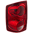 Driver Side Tail Light, with Bulb, Halogen, Clear and Red Lens